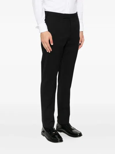 Pt Torino Pant Wool Stretch Front Pleats In Black