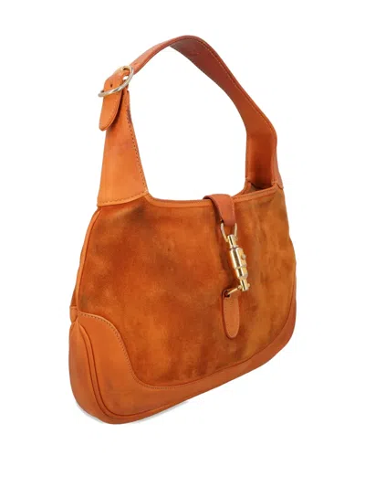 Pre-owned Gucci 1961 Jackie Suede Tote Bag In Brown
