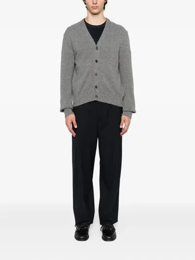Giorgio Armani Straight Trousers With Pleats And Pockets In Black