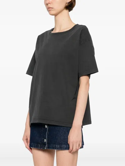 American Vintage Fizvalley Cotton T-shirt In Black