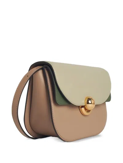 Furla Structured Color-block Bag With Adjustable Shoulder Strap In Neutral