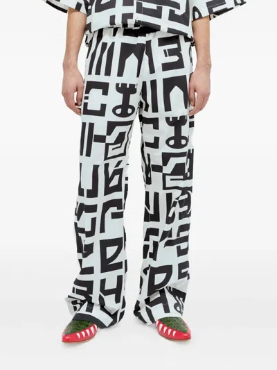 Walter Van Beirendonck Star Trousers In Black