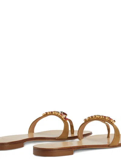 Giuseppe Zanotti Katisha Embellished Thong Sandals In Brown