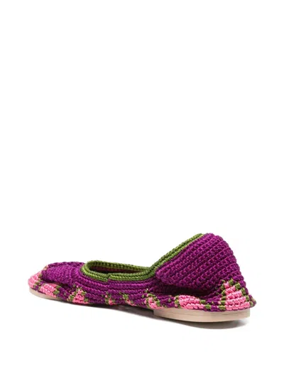 Slo_hand_made Crochet Patterned Ballet Flats