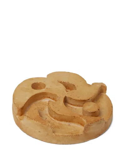Space Available Mycelium Dualism Sculpture In Brown