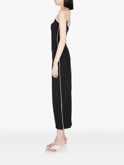 Paris Georgia Sweatheart-neck Maxi Dress In Black