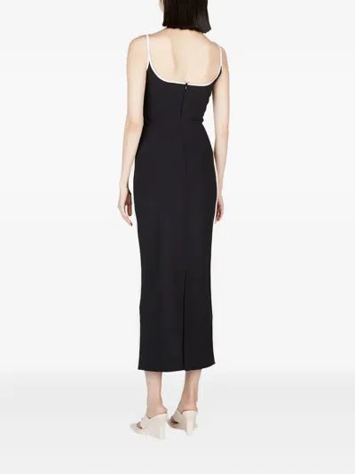Paris Georgia Sweatheart-neck Maxi Dress In Black