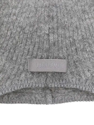 Jacquemus The Gros Grain Beanie In Gray