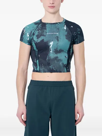 Running Order Printed Casey Top In Green