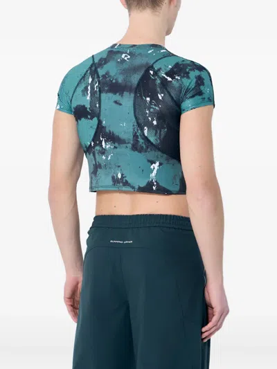 Running Order Printed Casey Top In Green