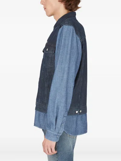 (d)ivision X Won Hundresd Hybrid Denim-weave Colour-block Shirt