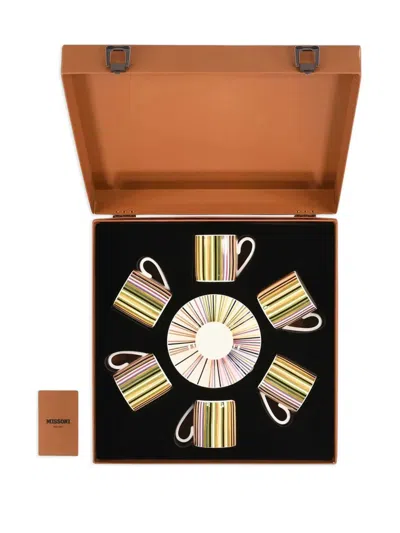 Missoni Jenkins Coffee Cup & Saucer (set Of Six) In Multi