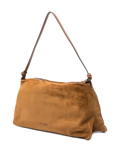 Staud Harlow Knotted-strap Suede Shoulder Bag