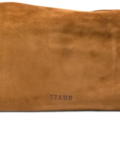 Staud Harlow Knotted-strap Suede Shoulder Bag