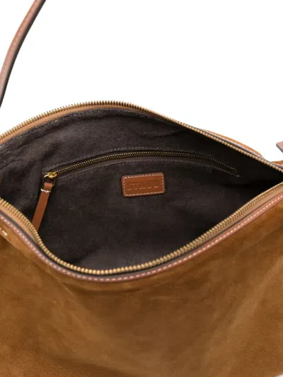 Staud Harlow Knotted-strap Suede Shoulder Bag