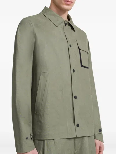 Rrd Patch-pocket Button-front Jacket In Gray