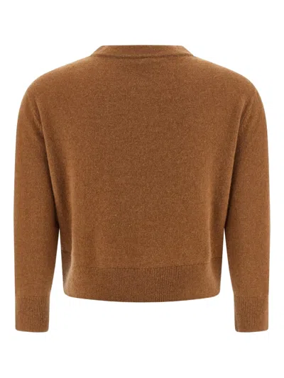 R13 Twisted-knot Cashmere Cardigan In Brown