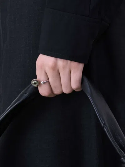 Lemaire Cat Eye Ring In Green