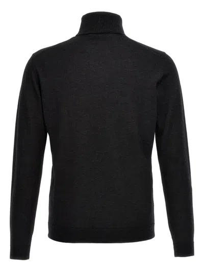 Roberto Collina Turtleneck Wool Sweater Long Sleeves In Gray