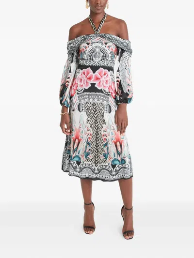Temperley London Cici Floral-print Halter Midi Dress In Multi