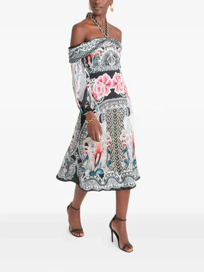 Temperley London Cici Floral-print Halter Midi Dress In Multi