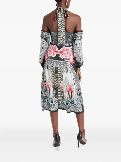 Temperley London Cici Floral-print Halter Midi Dress In Multi