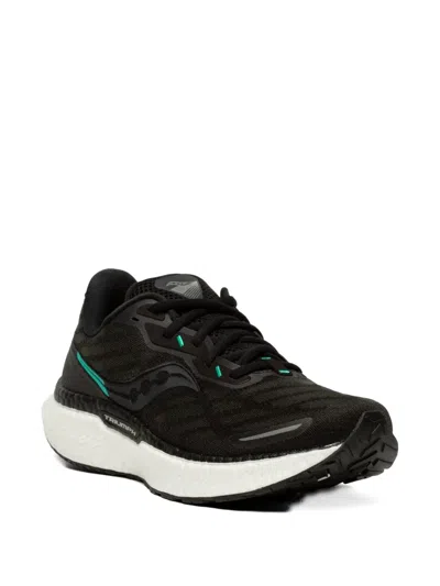 Saucony Triumph 19 "black/white" Sneakers In Black