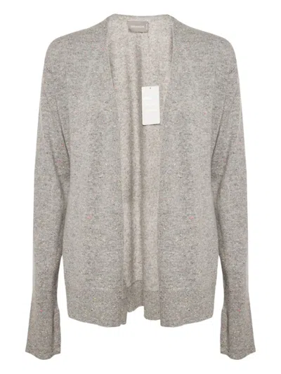 Pre-owned Zadig & Voltaire Cashmere Cardigan In Gray