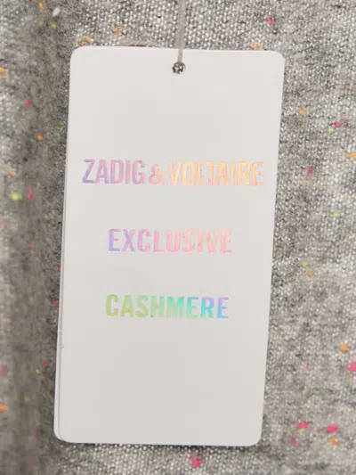 Pre-owned Zadig & Voltaire Cashmere Cardigan In Gray