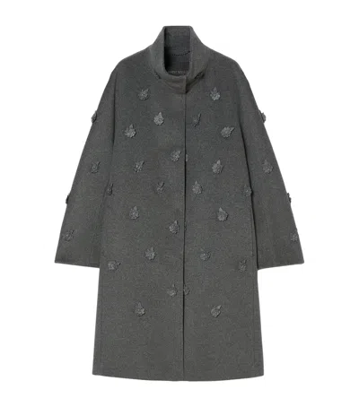 Marina Rinaldi Virgin Wool Embellished Coat