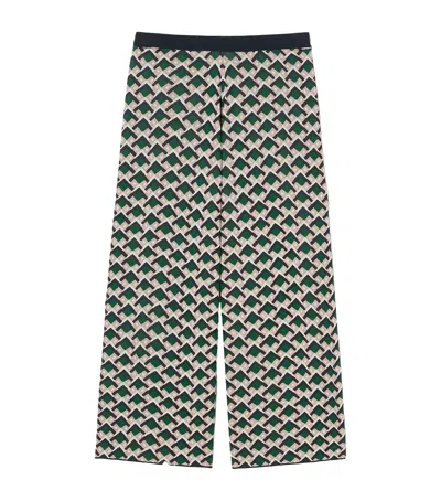 Marina Rinaldi Knitted Tolone Trousers In Green