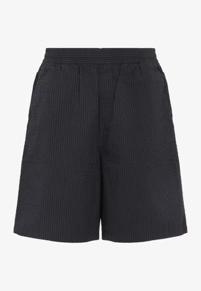 Carhartt Wip Embroidered Cotton Toland Short In Black