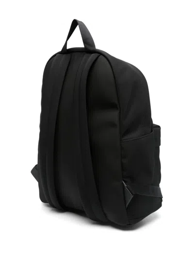 Moncler Pierrick Backpack Front Zip-fastening Pocket In Black