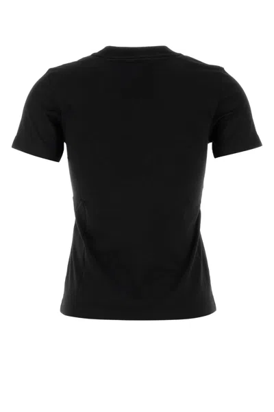 Moncler Logo Rhinestone T Shirt In Black