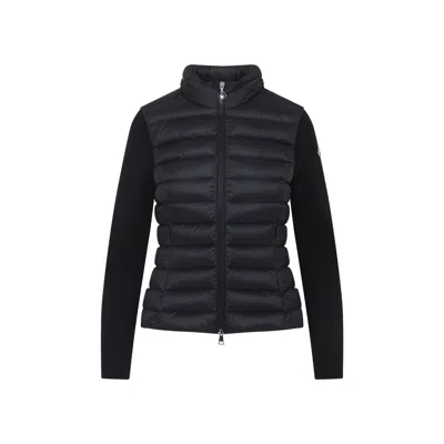 Moncler Black Wool Blend Tricot Jacket