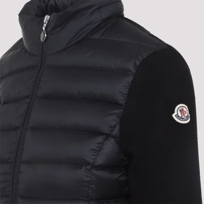 Moncler Black Wool Blend Tricot Jacket