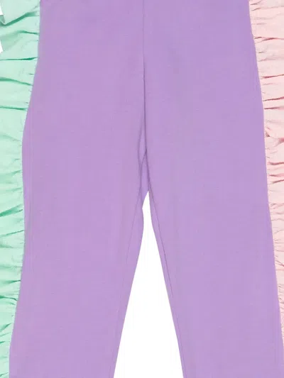 Wauw Capow By Bangbang Stretch-cotton Leggings In Purple
