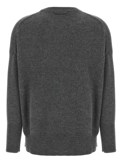 Brunello Cucinelli Monile Cashmere Sweater Sweaters And Cardigans Gray In Gray