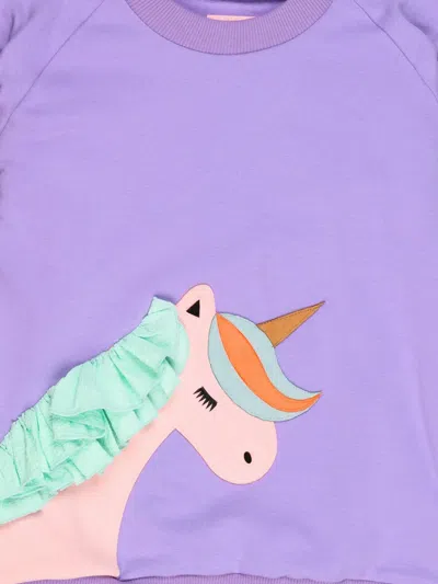 Wauw Capow By Bangbang Uma Unicorn Sweatshirt In Purple