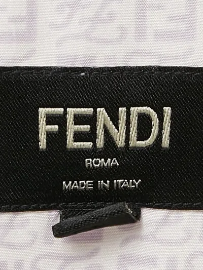 Pre-owned Fendi Ff-jacquard Silk Shorts Set