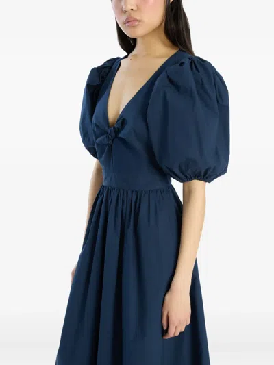 Rotate Birger Christensen Puff-sleeve Midi Dress