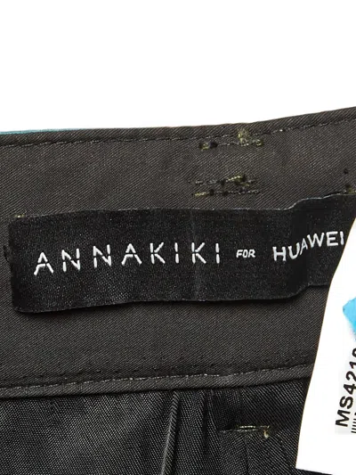 Pre-owned Annakiki Reflective-patterned Trousers In Black