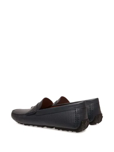 Bally Embossed Penny Loafers In Black