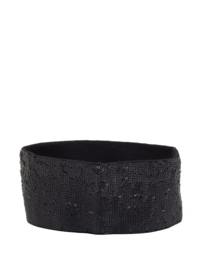 Pre-owned Gucci Sequin-logo Head Band Set