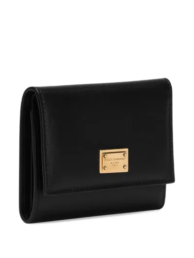 Dolce & Gabbana Gold-tone Hardware Wallets With Timeless Style In Black