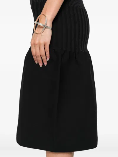 Cfcl Ribbed V-neck Midi Dress In Black