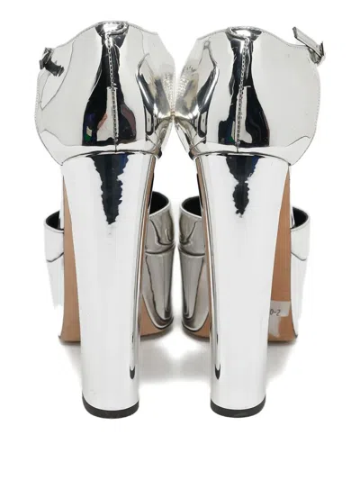 Pre-owned Giuseppe Zanotti Vintage 160mm Bebe Platform Pumps In Gray
