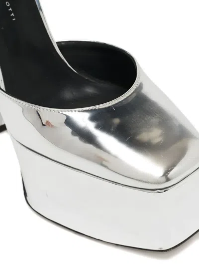 Pre-owned Giuseppe Zanotti Vintage 160mm Bebe Platform Pumps In Gray