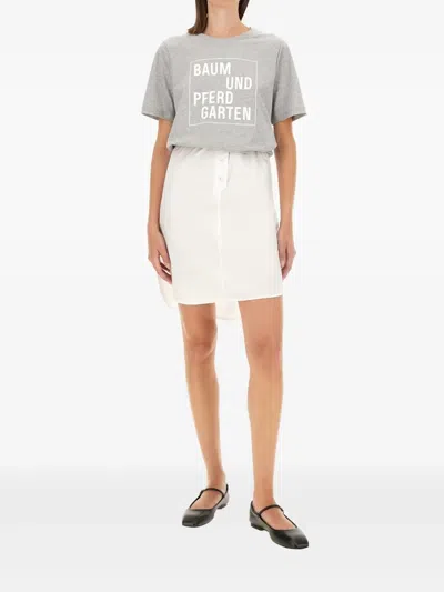 Baum Und Pferdgarten Jawo Logo Organic-cotton T-shirt In Gray