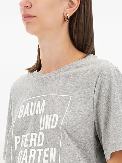 Baum Und Pferdgarten Jawo Logo Organic-cotton T-shirt In Gray